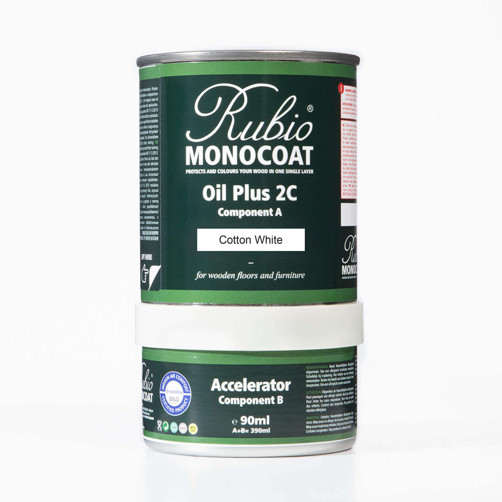 Rubio Monocoat Oil Plus 2C 390 Milliliter Cotton White